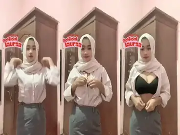 Ukhti Laura Hijab Seragam Sekolah Di Kamar poster